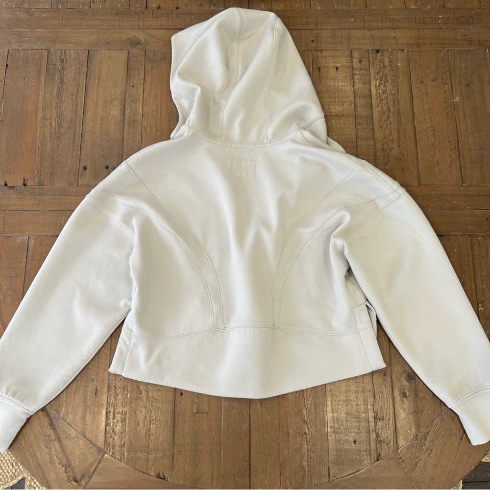 Abercrombie Fitch YPB Half Zip Hoodie Sweatshirt Women’s XS Cement Cropped - Picture 6 of 9